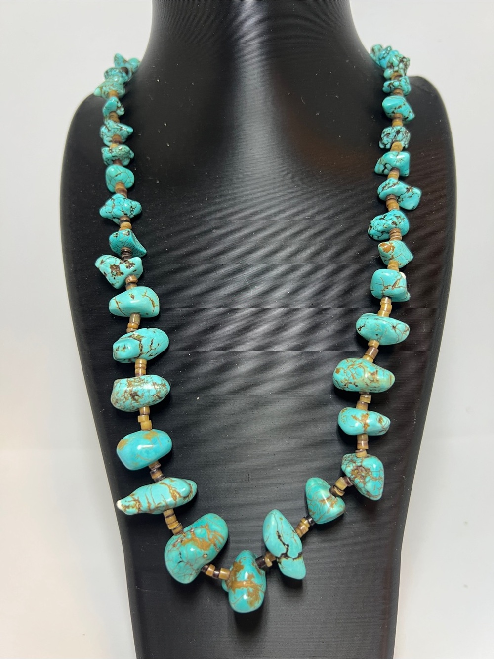 Antique Turquoise Nugget Necklace
